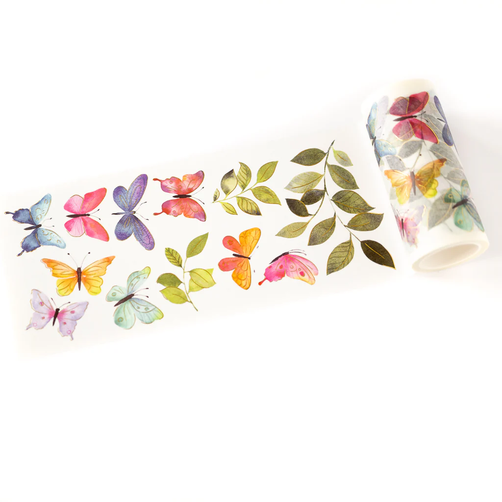 Паперова Преміум Стрічка Fluttering Butterflies Pinkfresh Studio