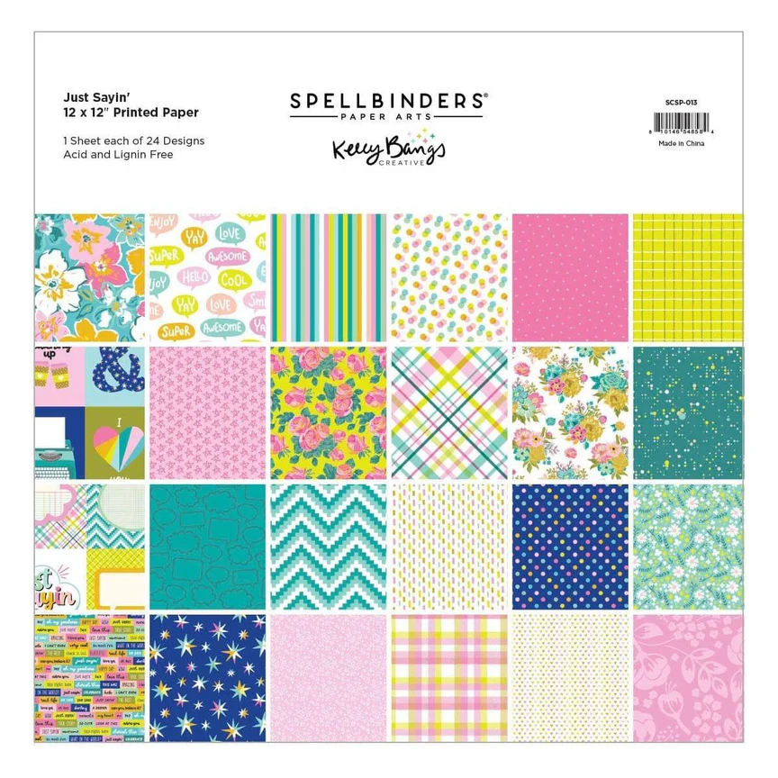 Набір Паперу Just Sayin' 30 х 20 см 24 аркуші Spellbinders